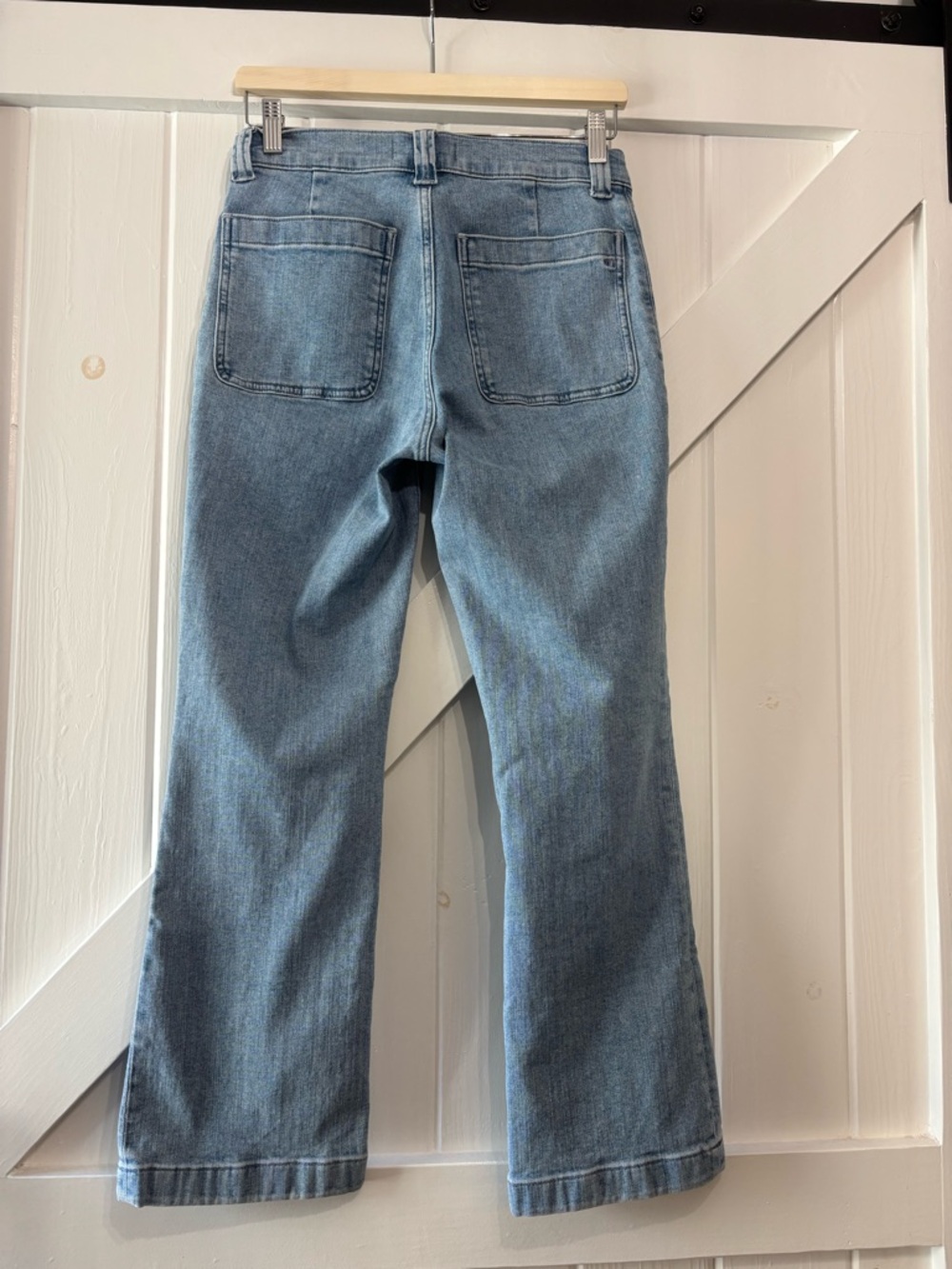 Madewell Mid Rise Kick Out Women’s Light Blue Flare Jeans Size 27 - Picture 3 of 8